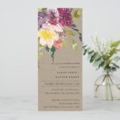 INVITATION DOUCHE FLORALE DE COUPLES FLORAUX DE KRAFT JAUNE B (Debout devant)