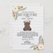 Invitation Douche Florale Dusty Par Courrier (Devant / Derrière)