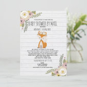 Invitation Douche Florale Dusty Par Mail Fox (Debout devant)