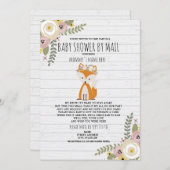 Invitation Douche Florale Dusty Par Mail Fox (Devant / Derrière)