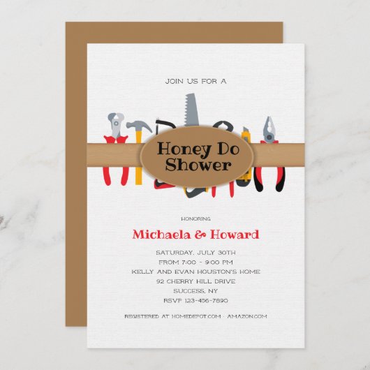 Invitation Douche Honey Do (Devant / Derrière)