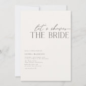 Invitation Douche La Mariée Élégante Minimaliste (Devant)