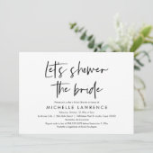 Invitation Douche la mariée, Fête des mariées Décontractée mo (Debout devant)