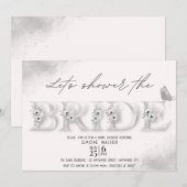 Invitation Douche la mariée Fête des mariées florale Invita (Devant / Derrière)