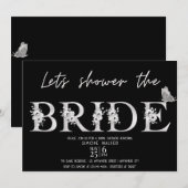 Invitation Douche la mariée Fête des mariées florale Invita (Devant / Derrière)