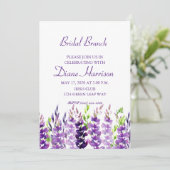 Invitation Douche lavande violet Mariage d'aquarelle (Debout devant)
