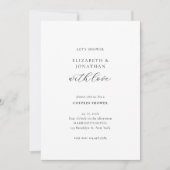 Invitation Douche-les avec amour Simple Douche Couple (Devant)