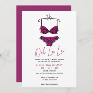 Invitation Douche lingerie
