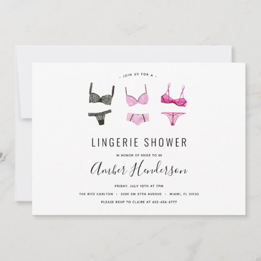 Invitation Douche Lingerie (Devant)
