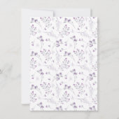 Invitation Douche Lingerie-Aquarelle mauve (Dos)