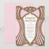 Invitation Douche lingerie enterrement de vie de jeune fille (Devant / Derrière)