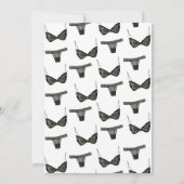 Invitation Douche Lingerie, noir et blanc, Fête des mariées (Dos)