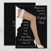 Invitation Douche Lingerie nuptiale ethnique personnalisée (Devant / Derrière)