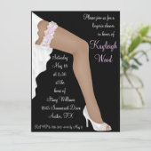 Invitation Douche Lingerie nuptiale ethnique personnalisée (Debout devant)