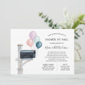 Invitation Douche longue distance neutre par sexe par courrie (Debout devant)