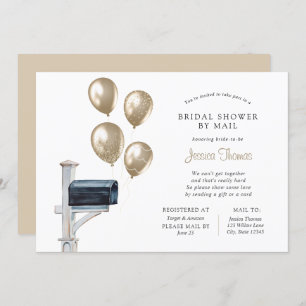 Invitation Douche longue distance nuptiale par courrier