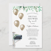 Invitation Douche longue distance nuptiale par courrier (Devant)