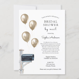 Invitation Douche longue distance nuptiale par courrier