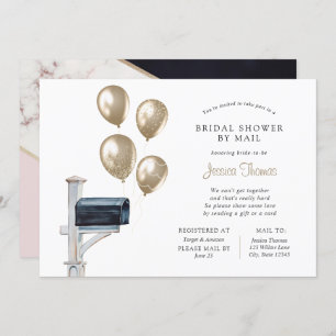Invitation Douche longue distance nuptiale par courrier