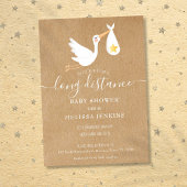 Invitation Douche Longue Distance Parsemée Par Courrier Rusti