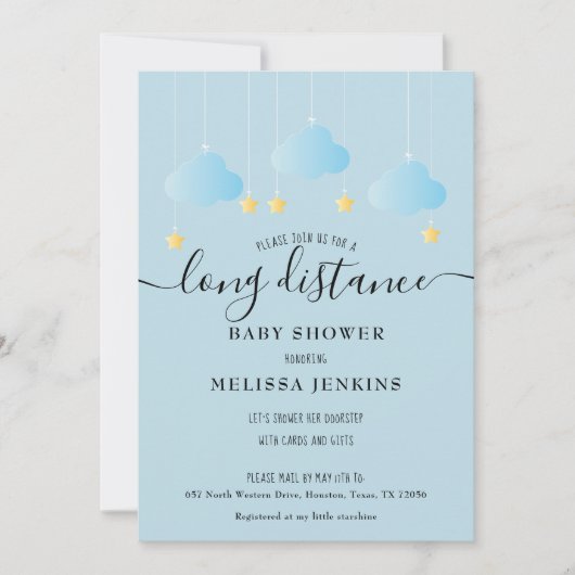 Invitation Douche Longue Distance / Sprinkings By Mail (Devant)