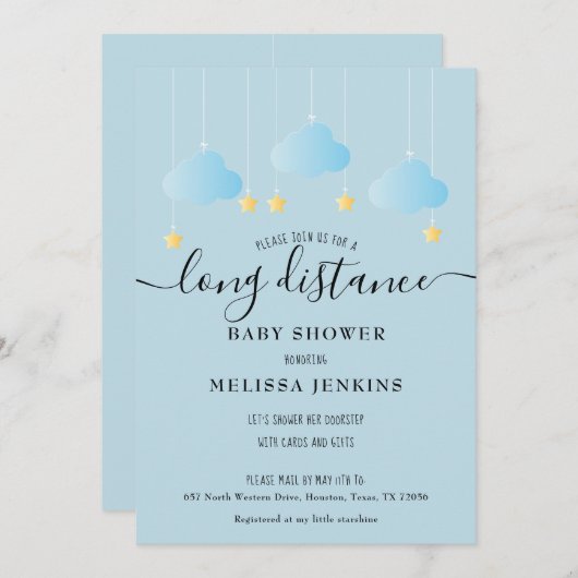 Invitation Douche Longue Distance / Sprinkings By Mail (Devant / Derrière)