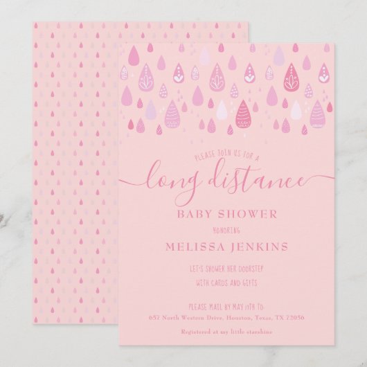 Invitation Douche Longue Distance / Sprinkings By Mail (Devant / Derrière)