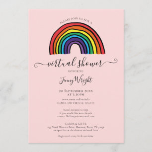 Invitation Douche longue distance virtuelle en ligne par cour