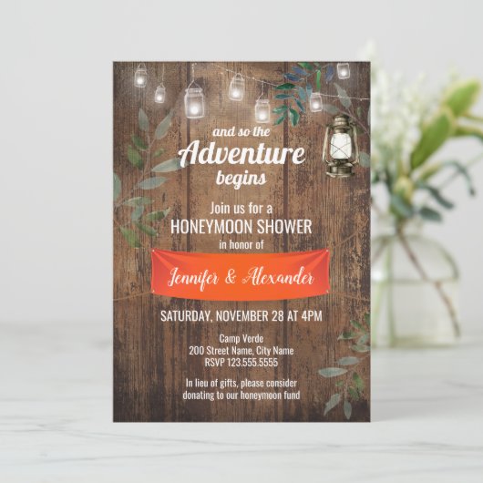 Invitation Douche lune de miel (Debout devant)