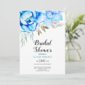 Invitation Douche mariage couleur bleu (Debout devant)