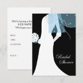 Invitation douche mariée élégante (Devant / Derrière)