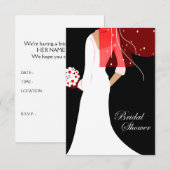 Invitation douche mariée élégante (Devant / Derrière)