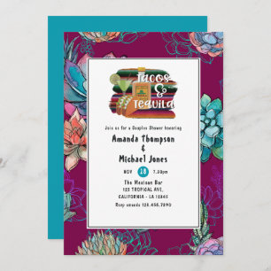 Invitation Douche mexicaine Fiesta Tacos et Tequila Couples