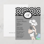 Invitation Douche mignonne de bébé (Devant / Derrière)