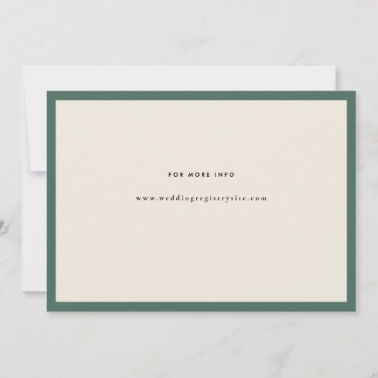 Invitation Douche minimale Rétro Couples Vert Mi-Siècle (Dos)