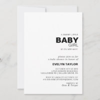 Douche minimaliste Elegant Formal Baby Girl