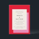 Invitation Douche moderne Géométrique Gras Couples Rouge Rose<br><div class="desc">Moderne Géométrique Gras Rose Rouge Stylish Couples Douche Invitation</div>