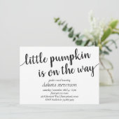 Invitation Douche moderne simple | Petit Citrouille florissan (Debout devant)
