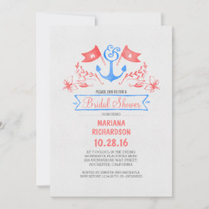 Invitation Douche nautique pour nage vintage