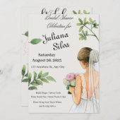 Invitation Douche nuptiale (Devant / Derrière)