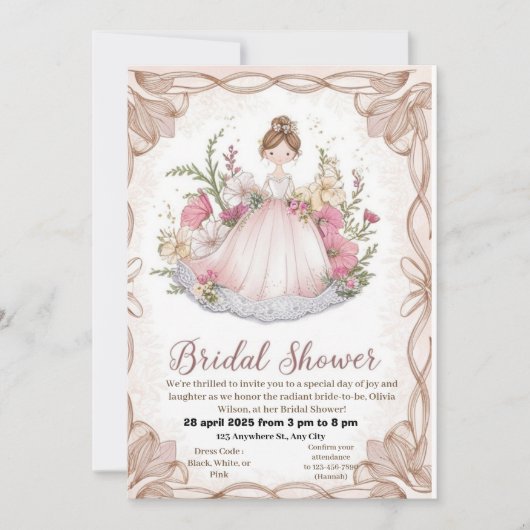 Invitation douche nuptiale (Devant)