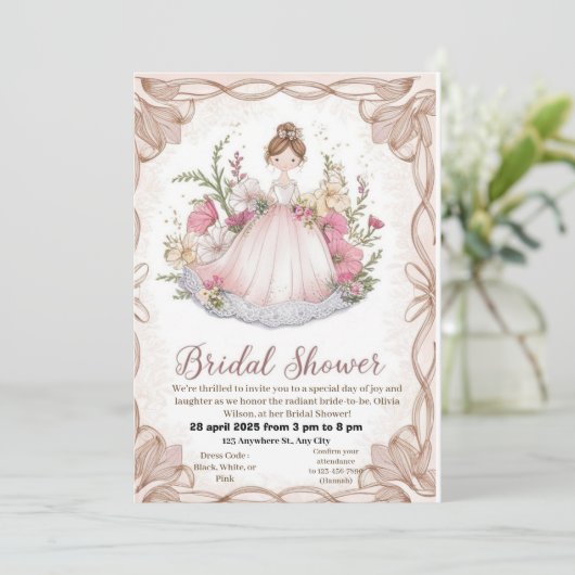 Invitation douche nuptiale (Debout devant)