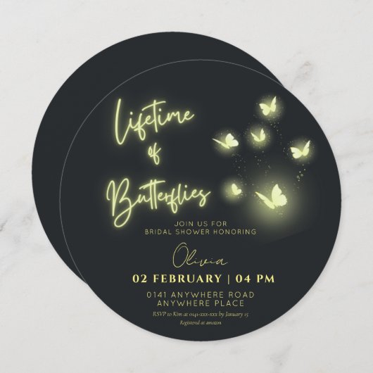 Invitation Douche nuptiale (Devant / Derrière)