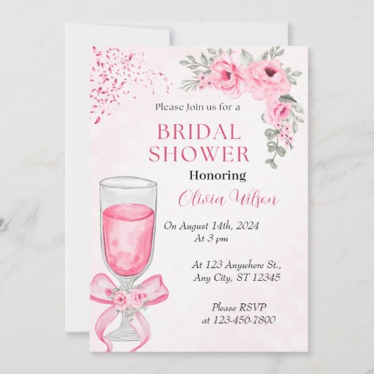 Invitation Douche nuptiale (Devant)