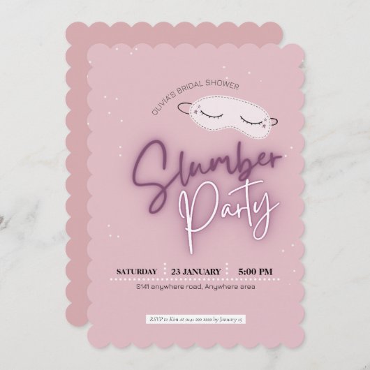 Invitation Douche nuptiale (Devant / Derrière)