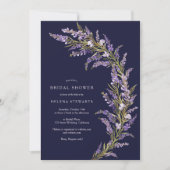 Invitation Douche nuptiale à aquarelle fleurie Lavender Fall (Devant)