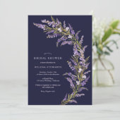 Invitation Douche nuptiale à aquarelle fleurie Lavender Fall (Debout devant)