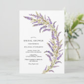 Invitation Douche nuptiale à aquarelle fleurie Lavender Fall (Debout devant)