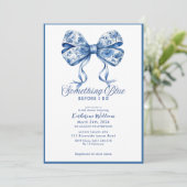 Invitation Douche nuptiale à arc bleu (Debout devant)