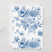 Invitation Douche nuptiale à arc bleu (Dos)